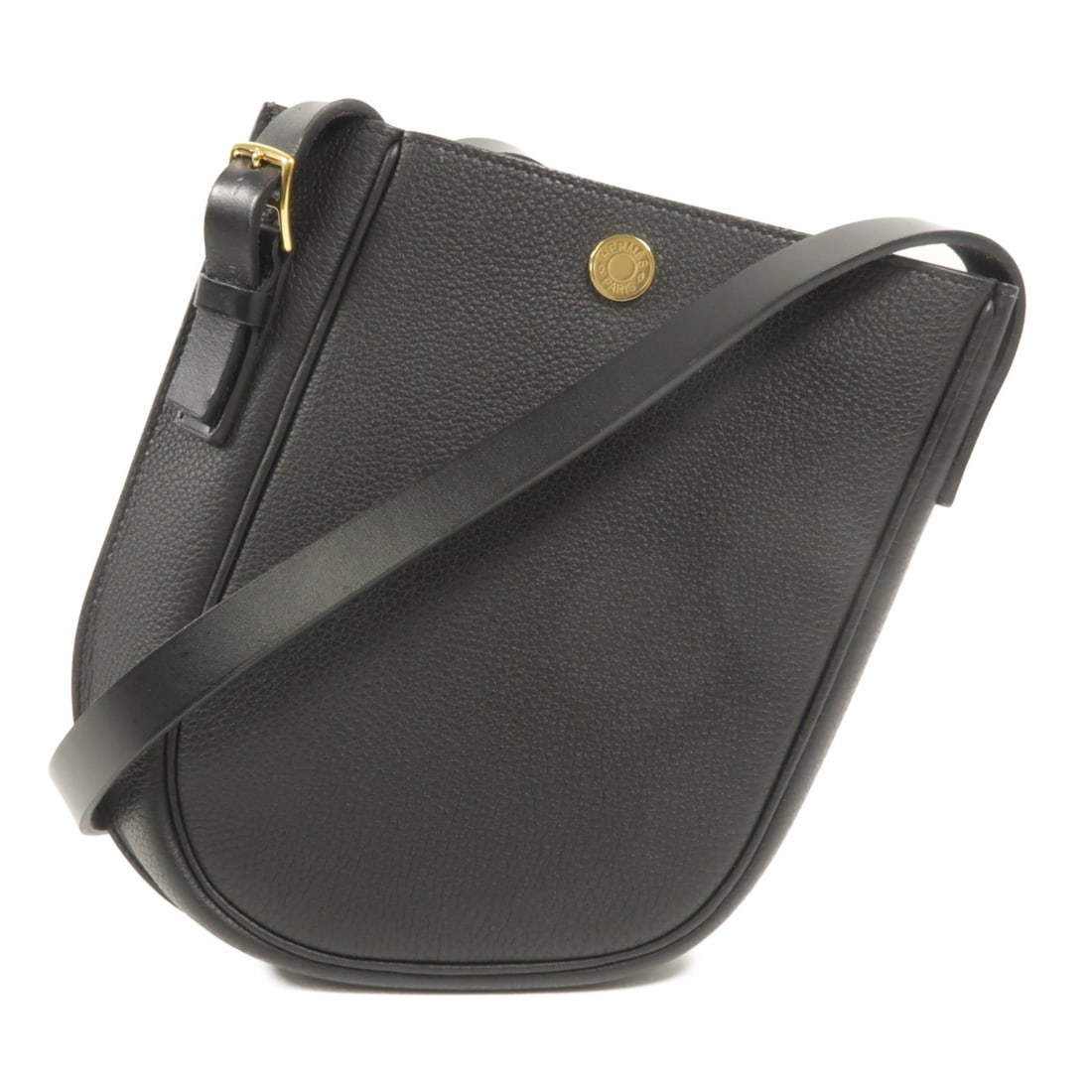 Hermes Perspective Cavaliere 21 Shoulder Bag Noir Togo Leather GHW: Hermes Perspective Cavaliere 21 Shoulder Bag Noir Togo Leather GHW Hermes Perspective Cavaliere 21 shoulder bag in Noir black, made from Togo leather and calfskin (cowhide). It features a shoulder str