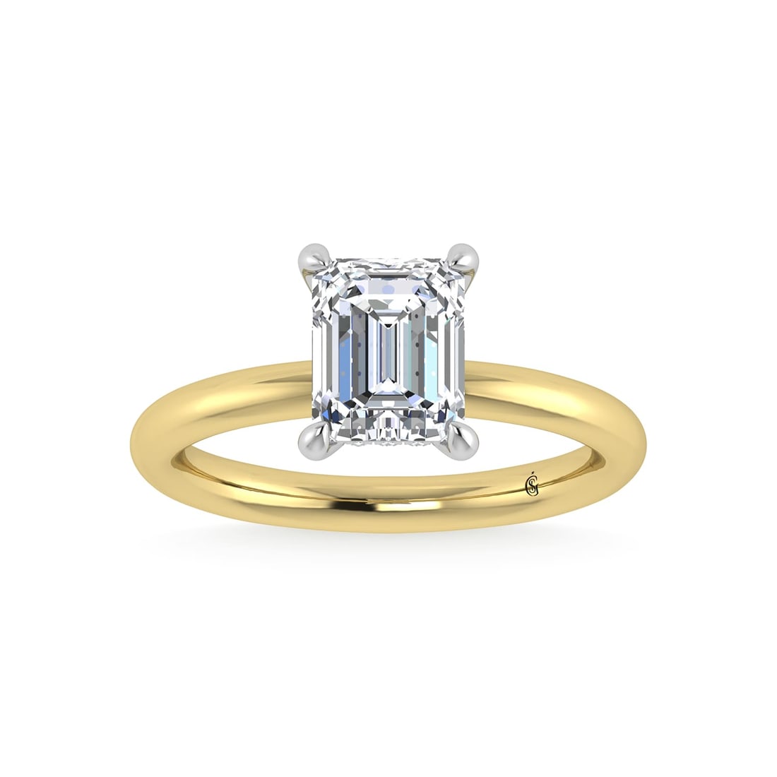 14K White Gold Lab Grown Diamond 2 1/20 Ct.Tw. Radiant Shape Engagement Ring (IGI Certified Center