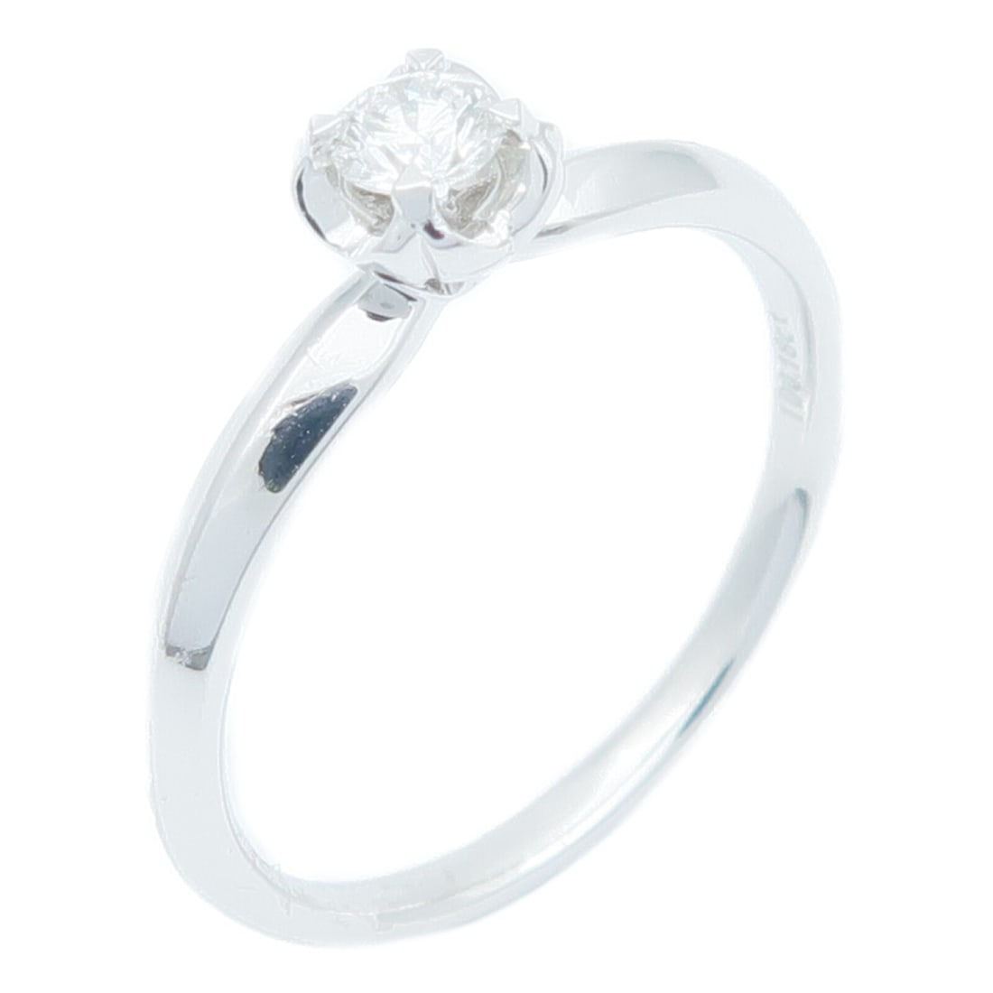 18K White Gold Diamond Ring Size 6 0.18ct