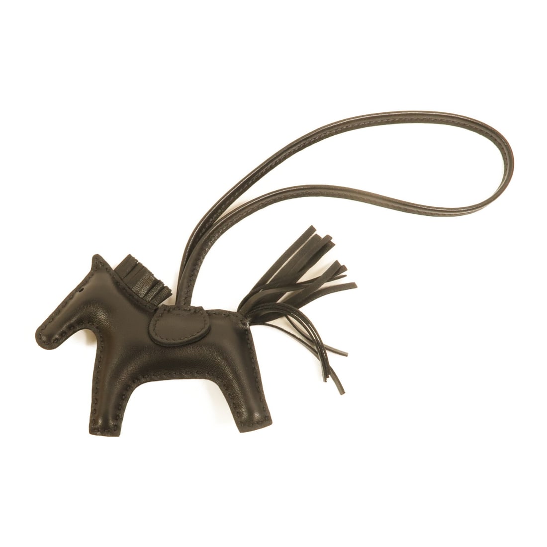 Hermes Z Rodeo PM Milo Lambskin Bag Charm Noir