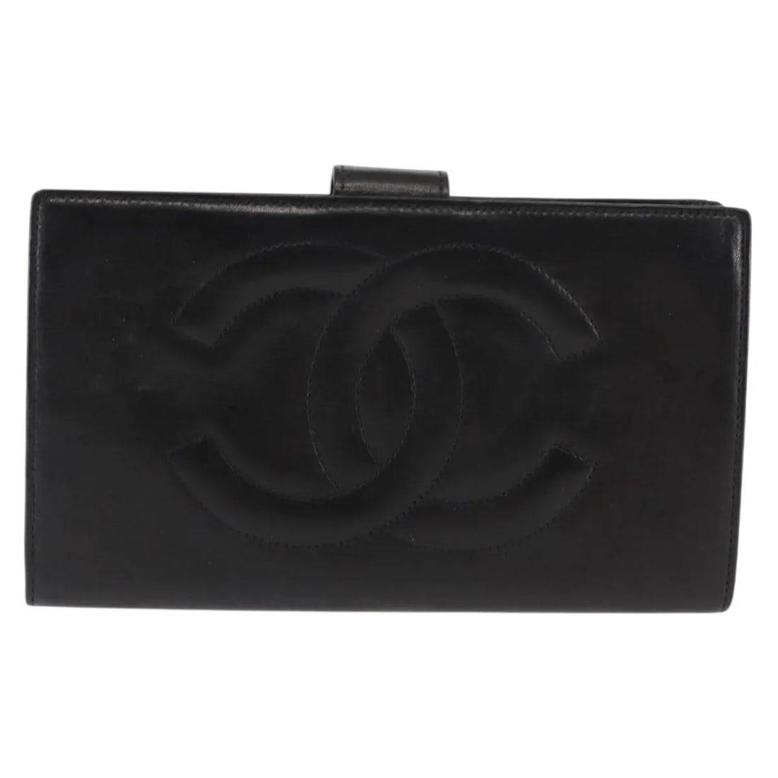 Chanel Timeless CC Leather French Wallet: Chanel Timeless CC Leather French Wallet This Chanel Timeless CC French Wallet is crafted from black leather and features the iconic CC logo. Designed for women, it offers a classic and practical styl