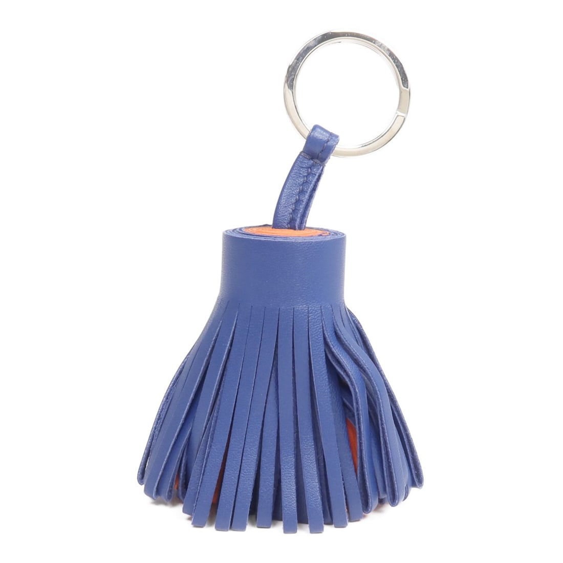 Hermes Carmen Lambskin Charm Blue Orange France