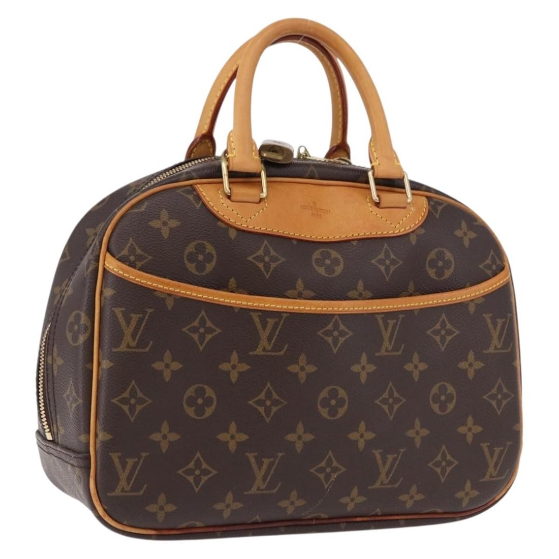Louis Vuitton Trouville Monogram Canvas Handbag M42228 with Dust Bag: Louis Vuitton Trouville Monogram Canvas Handbag M42228 with Dust Bag Louis Vuitton Trouville handbag in Monogram Canvas, made in France. It comes with a dust bag and is identified by product number M4