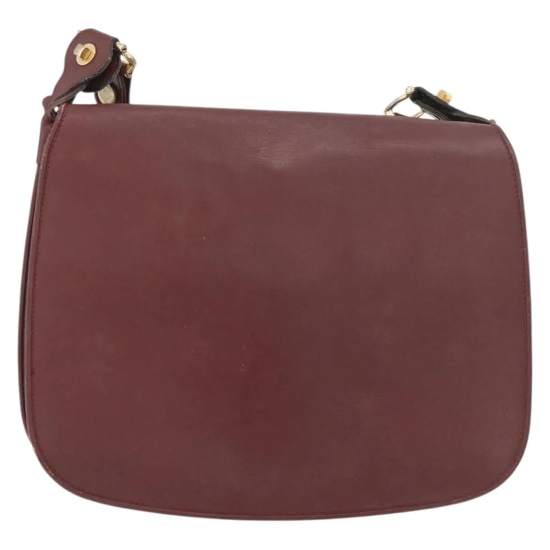 Burgundy Leather Shoulder Bag Cartier Must de Cartier