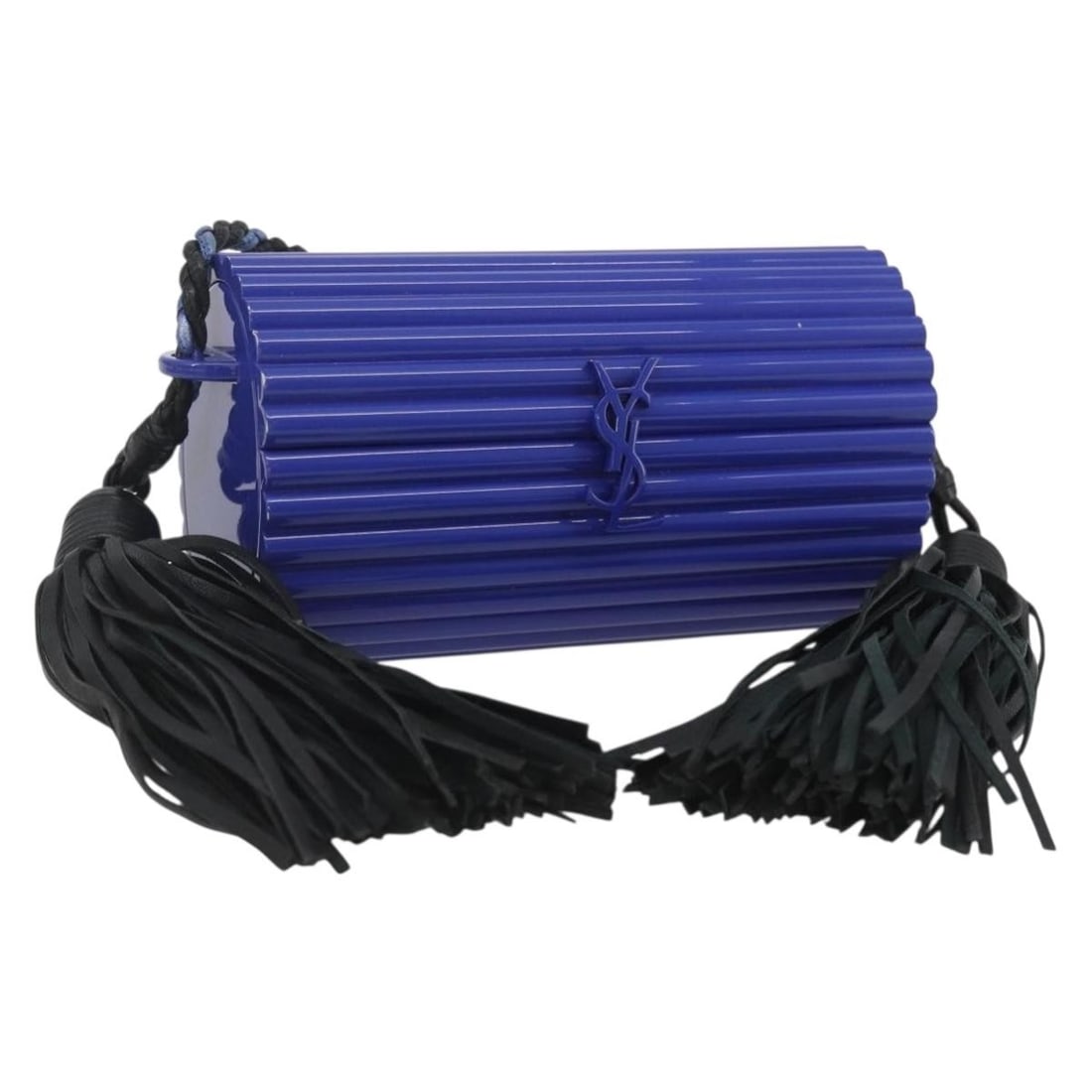 Blue Plastic Cassandra Shoulder Bag by Saint Laurent Italy