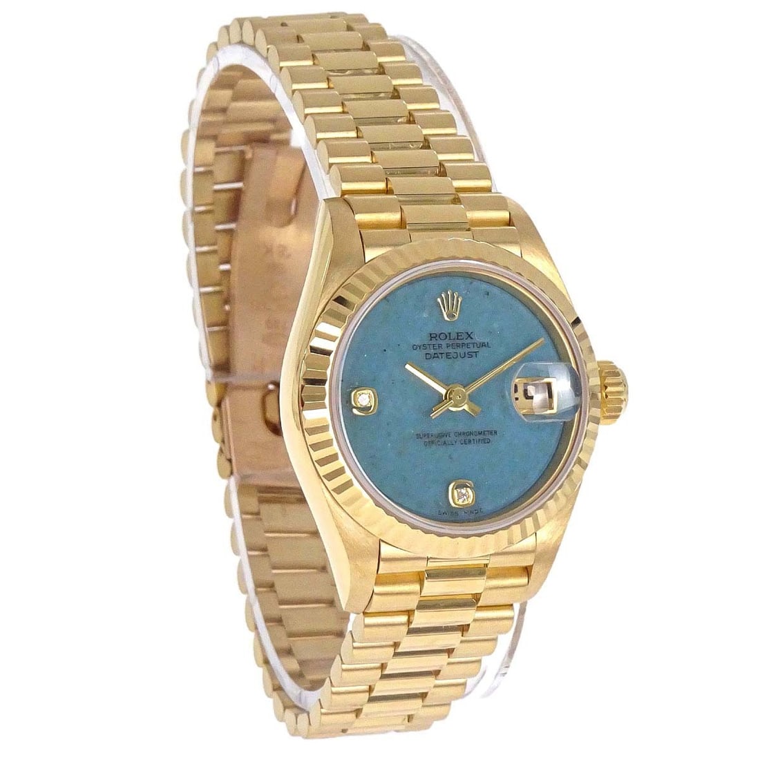 Rolex Datejust 79178-2BR 26mm 18K Yellow Gold Women's Wristwatch: Rolex Datejust 79178-2BR 26mm 18K Yellow Gold Women's Wristwatch Rolex Oyster Perpetual Datejust women's wristwatch in a classic style, manufactured in 1997. It features a 26 mm yellow gold case, gold
