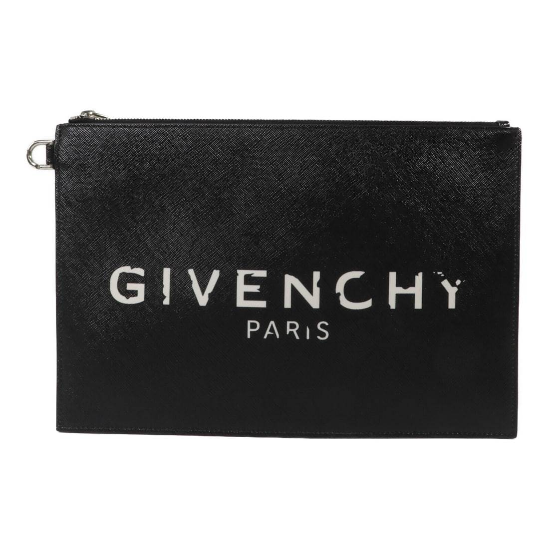 Givenchy black calfskin clutch bag with SHW: Givenchy black calfskin clutch bag with SHW GIVENCHY SHW clutch bag in black calfskin leather. This unisex regular-size bag was made in Italy and comes with storage box and storage bags. It features o