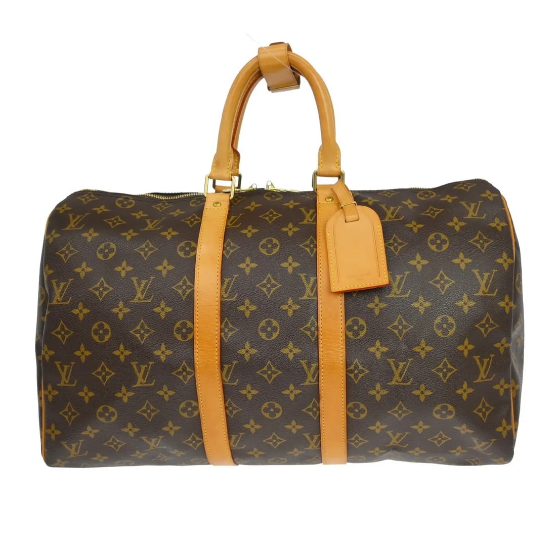 Louis Vuitton Keepall Unisex Brown Canvas Bag