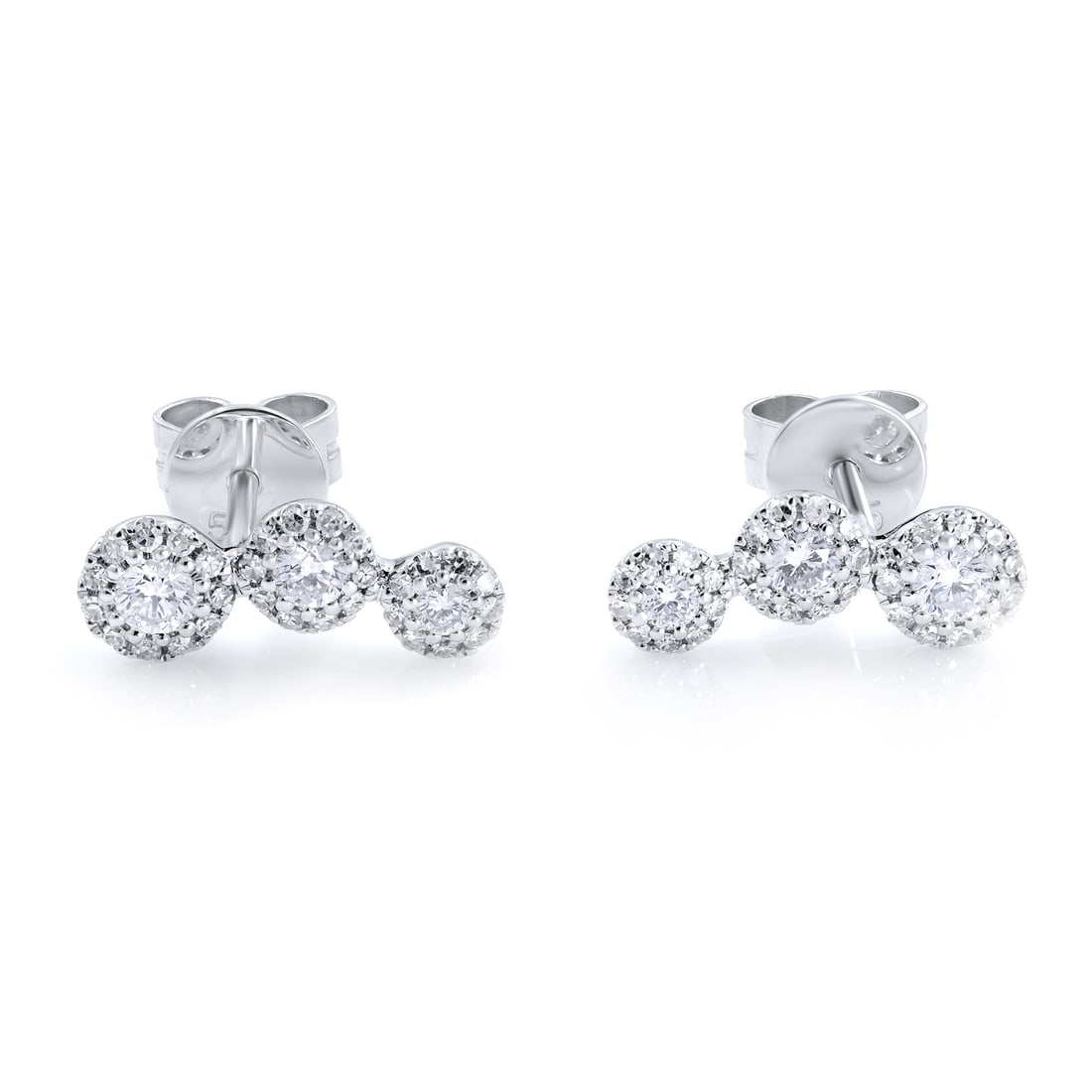 Rachel Koen 14K White Gold Diamond Climber Earrings 0.36ct: Rachel Koen 14K White Gold Diamond Climber Earrings 0.36ct Enhance your elegance with these exquisite Rachel Koen Diamond Stud Earrings, crafted from fine 14K white gold. These beautiful ear climbers 