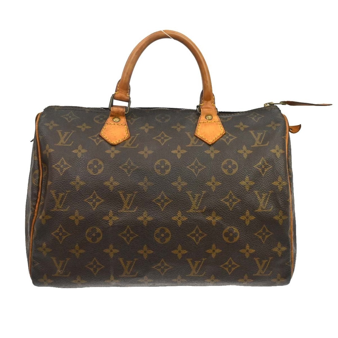 Louis Vuitton Speedy 30 Monogram Canvas Satchel M41526: Louis Vuitton Speedy 30 Monogram Canvas Satchel M41526 Vintage Louis Vuitton Speedy 30 handbag in brown Monogram canvas with leather double handles and a zip closure. This satchel/top handle bag shows