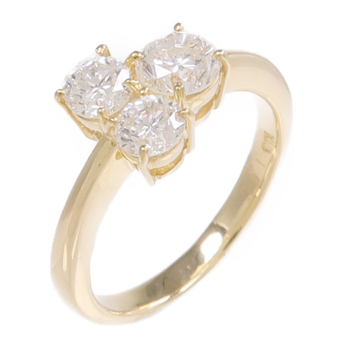 18K Yellow Gold Diamond Ring JEWELRY Brand Size 5.25 (1 of 7)