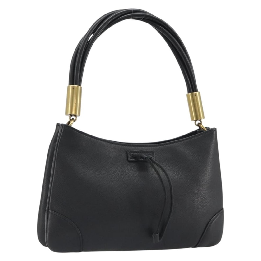 Gucci 108964 Black Leather Shoulder Bag Gold Tone Hardware: Gucci 108964 Black Leather Shoulder Bag Gold Tone Hardware A Gucci shoulder bag in black leather with gold-tone accents. Made in Italy, this bag measures approximately 33 cm wide, 20 cm high, and 2 cm