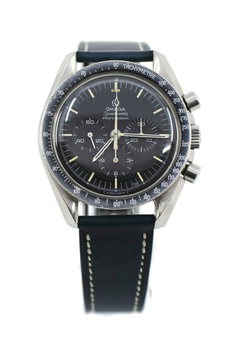 Omega Speedmaster Moonwatch 145.022 69ST Stainless Steel Manual Men's Wristwatch: Omega Speedmaster Moonwatch 145.022 69ST Stainless Steel Manual Men's Wristwatch This Omega Speedmaster Moonwatch Ref. 145.022 69ST is a classic men's wristwatch featuring a stainless steel case and a