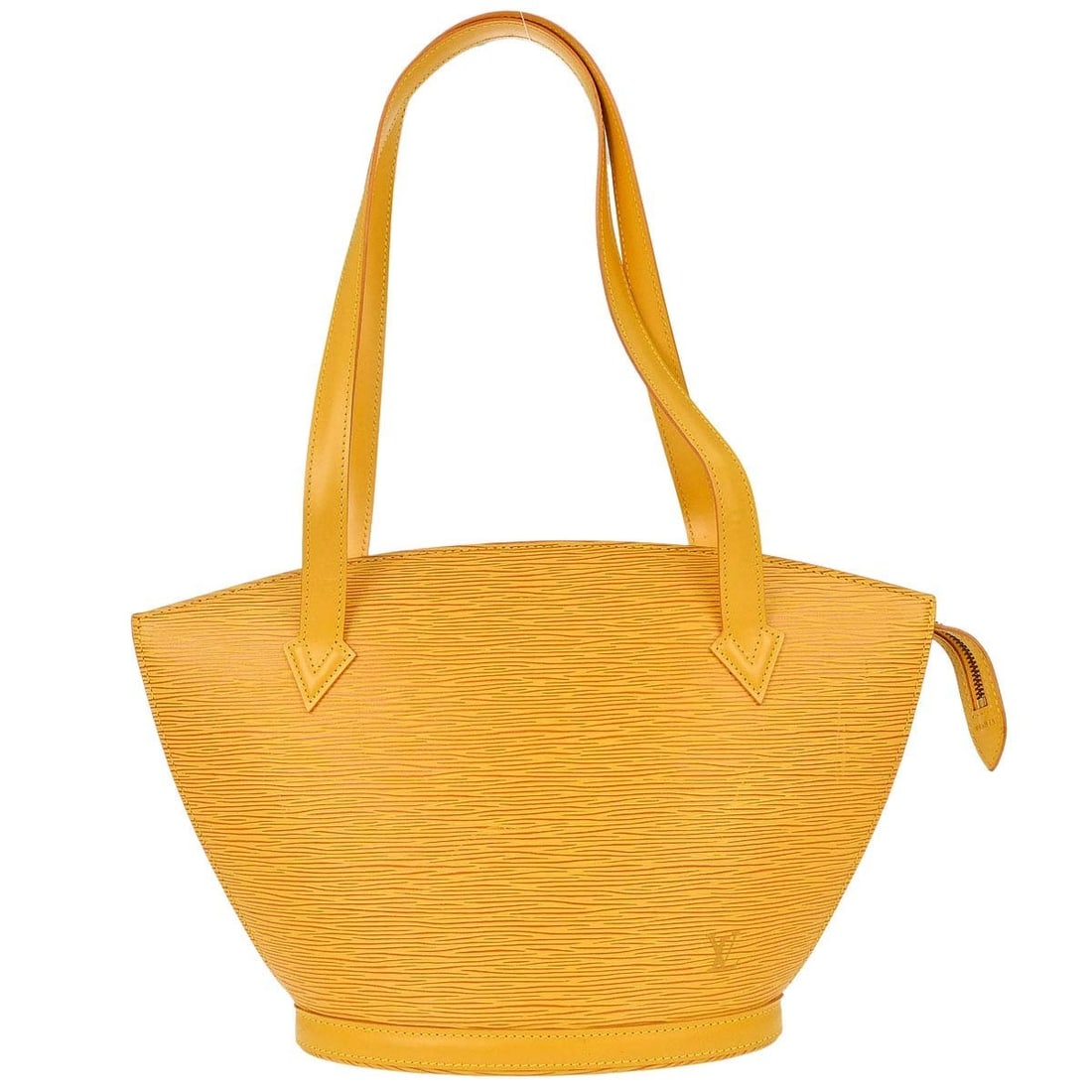 Louis Vuitton Saint Jacques Poignee Long yellow Epi leather tote: Louis Vuitton Saint Jacques Poignee Long yellow Epi leather tote Vintage Louis Vuitton Saint Jacques Poignee Long tote in yellow Epi leather with leather trim and an Alcantara lining. This medium tote