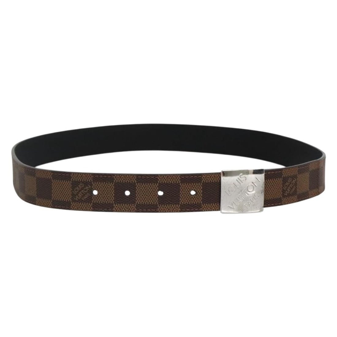 Louis Vuitton Damier Ebene Ceinture Carre Belt 36.6in Auth: Louis Vuitton Damier Ebene Ceinture Carre Belt 36.6in Auth This elegant Louis Vuitton Damier Ebene Ceinture Carre Belt is a luxurious accessory crafted from high-quality Damier Ebene Canvas. Perfect f