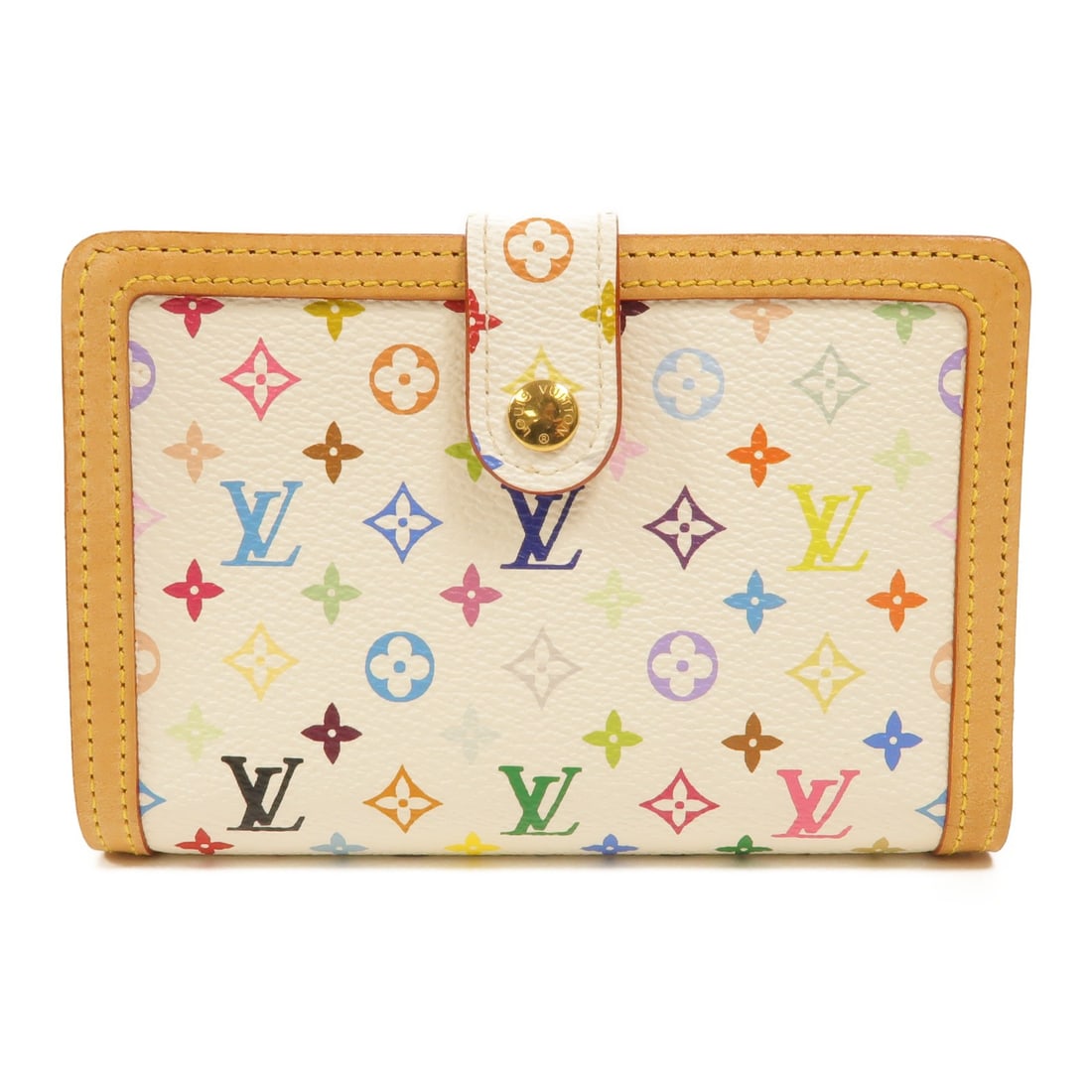 Louis Vuitton M92987 Portefeuille Viennois Wallet Monogram Multicolore White: Louis Vuitton M92987 Portefeuille Viennois Wallet Monogram Multicolore White Louis Vuitton Portefeuille Viennois wallet in Monogram Multicolore White. It is made from Monogram Multicolore and PVC coat