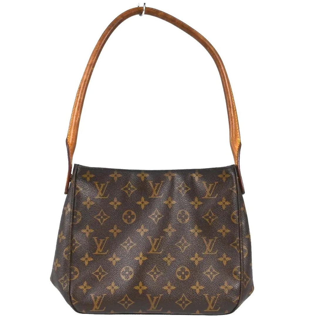 Louis Vuitton Monogram Looping shoulder bag in brown canvas: Louis Vuitton Monogram Looping shoulder bag in brown canvas Louis Vuitton Monogram Looping handbag in brown monogram canvas. This vintage piece is in fair condition with visible wear, including scuffs