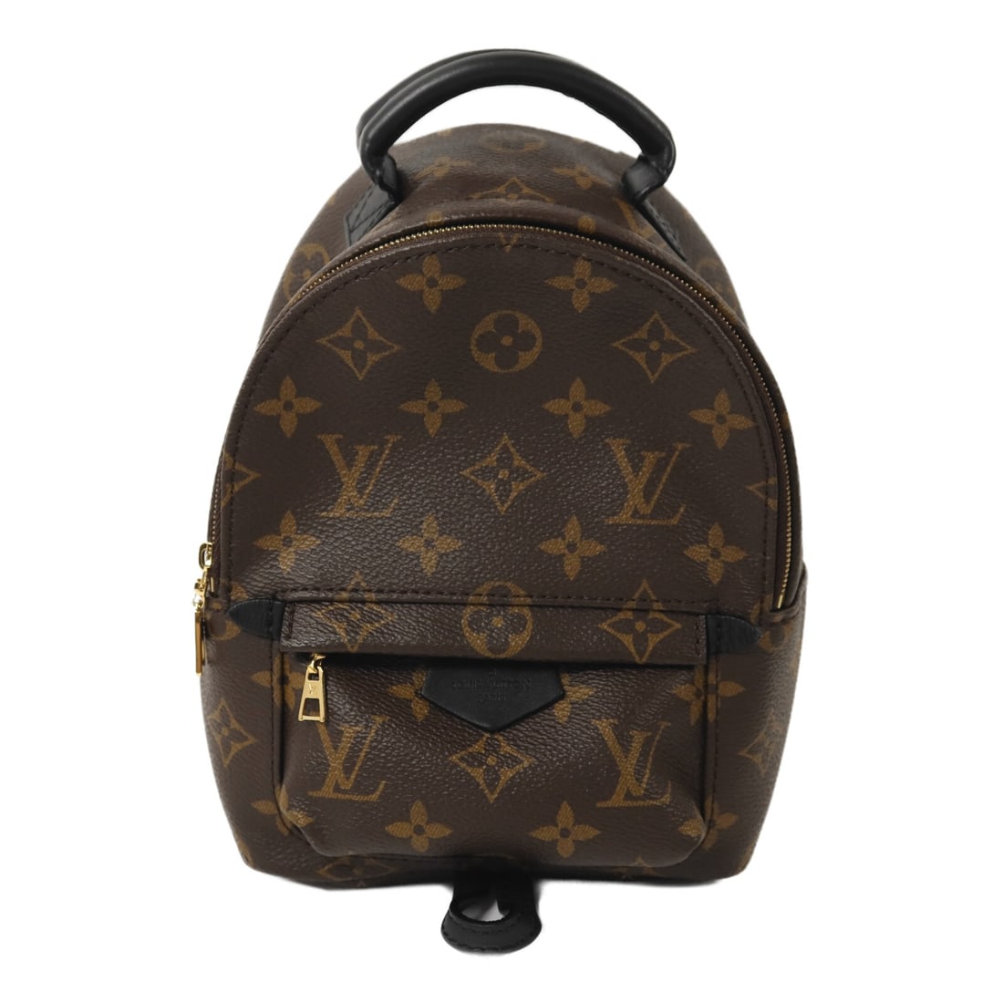 Louis Vuitton Palm Springs Mini Backpack M44873 Monogram Canvas Brown: Louis Vuitton Palm Springs Mini Backpack M44873 Monogram Canvas Brown A Louis Vuitton Palm Springs Mini Backpack in brown Monogram x PVC coated canvas, presented as a ruck daypack style. It features a