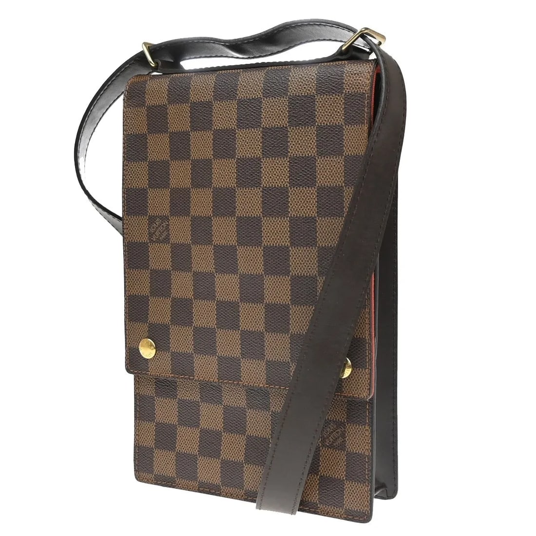 Louis Vuitton Portobello Messenger Brown Canvas Handbag: Louis Vuitton Portobello Messenger Brown Canvas Handbag Louis Vuitton Portobello Messenger in brown canvas with a compact profile and shoulder-carry design. Made in France, this bag is presented in ve