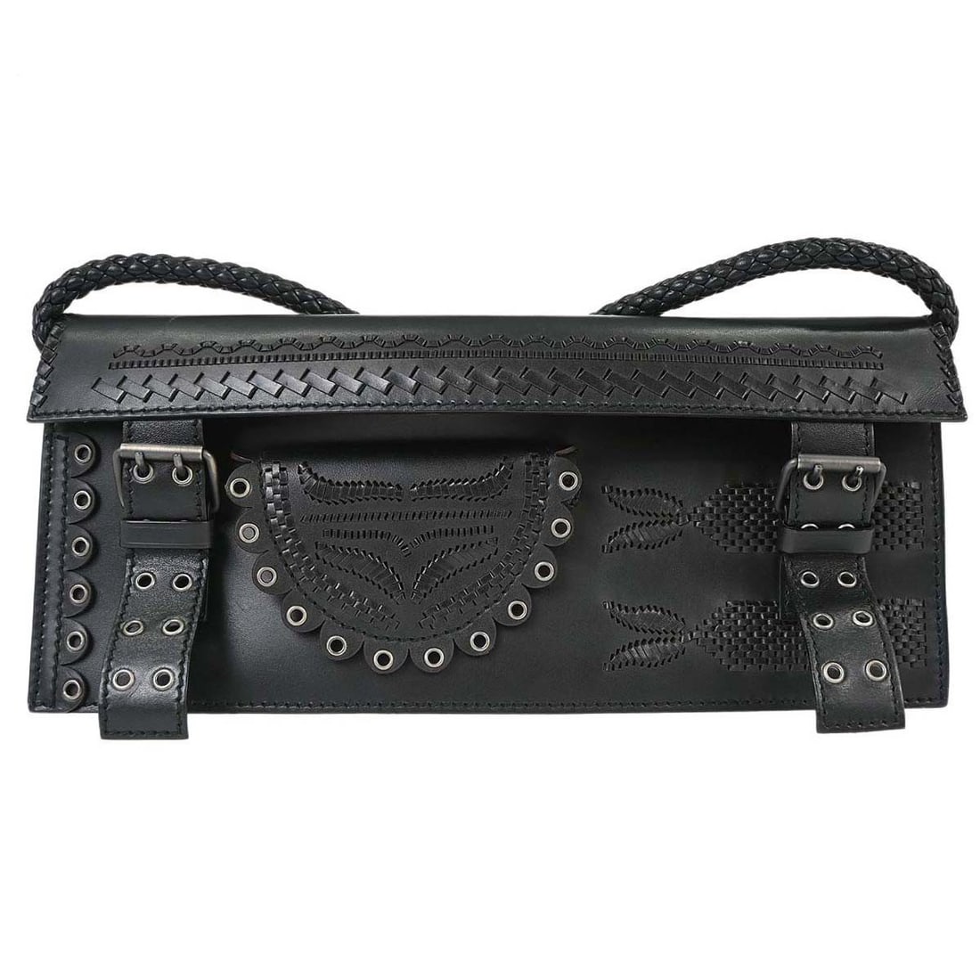 Saint Laurent Tom Ford Black Calfskin Leather Shoulder Bag: Saint Laurent Tom Ford Black Calfskin Leather Shoulder Bag Tom Ford for Yves Saint Laurent black calfskin shoulder bag with logo accent and inner pockets. This medium women's bag is made in Italy and 