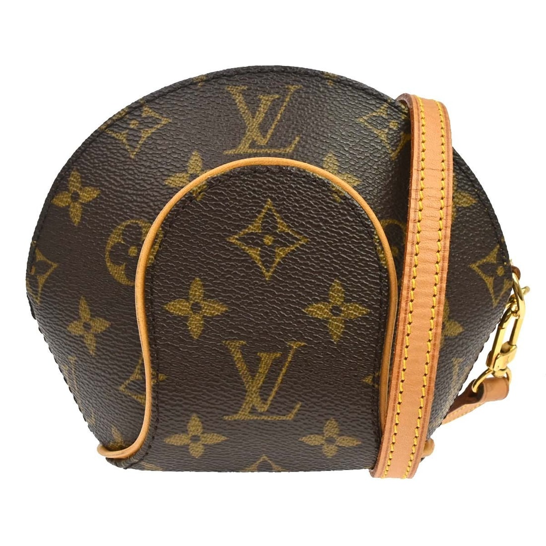 Louis Vuitton Mini Pochette Accessoires Monogram Canvas Pouch with Strap: Louis Vuitton Mini Pochette Accessoires Monogram Canvas Pouch with Strap Louis Vuitton Mini Ellipse Monogram Pouch Bag in brown Monogram Canvas and leather, made in France. It features a zipper closur