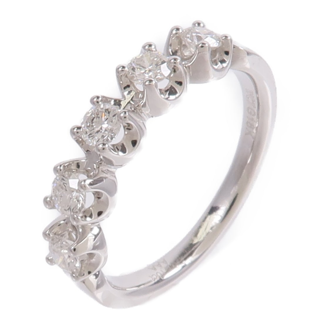 18K White Gold Diamond Ring 0.510ct Size 6.75 (1 of 9)