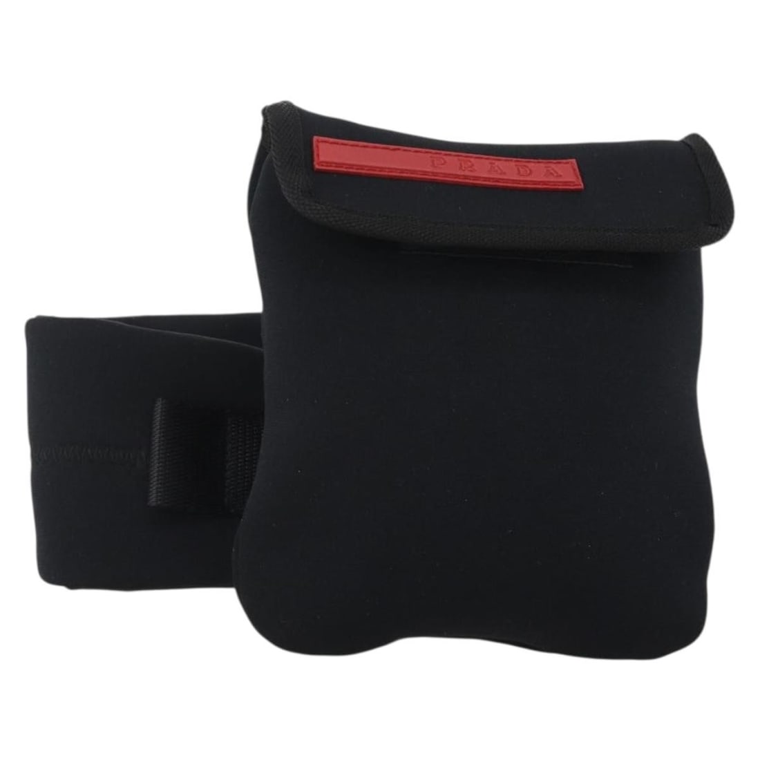 PRADA nylon waist bag black made in Italy: PRADA nylon waist bag black made in Italy Authentic Prada Sports Line waist bag in black nylon. This compact women's bag is made in Italy and features a practical waist bag design with visible signs o