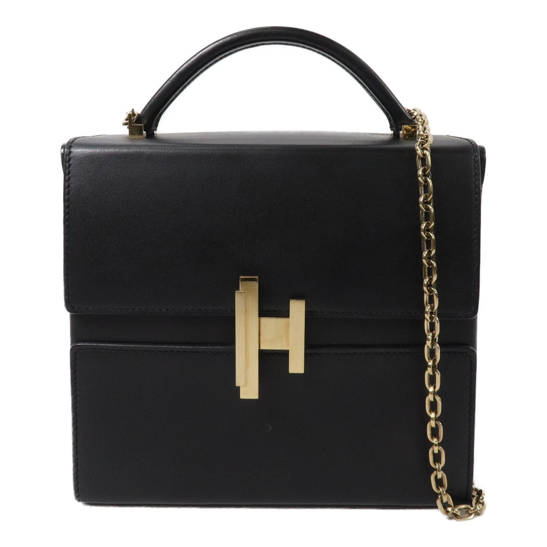 Hermes Cinhetic 2 Way Shoulder Bag Noir Tadelakt Leather: Hermes Cinhetic 2 Way Shoulder Bag Noir Tadelakt Leather HERMES Cinhetic 2-way shoulder bag in black calfskin (cowhide) with a Tadelakt leather finish, made in France. It features a flap closure, two 