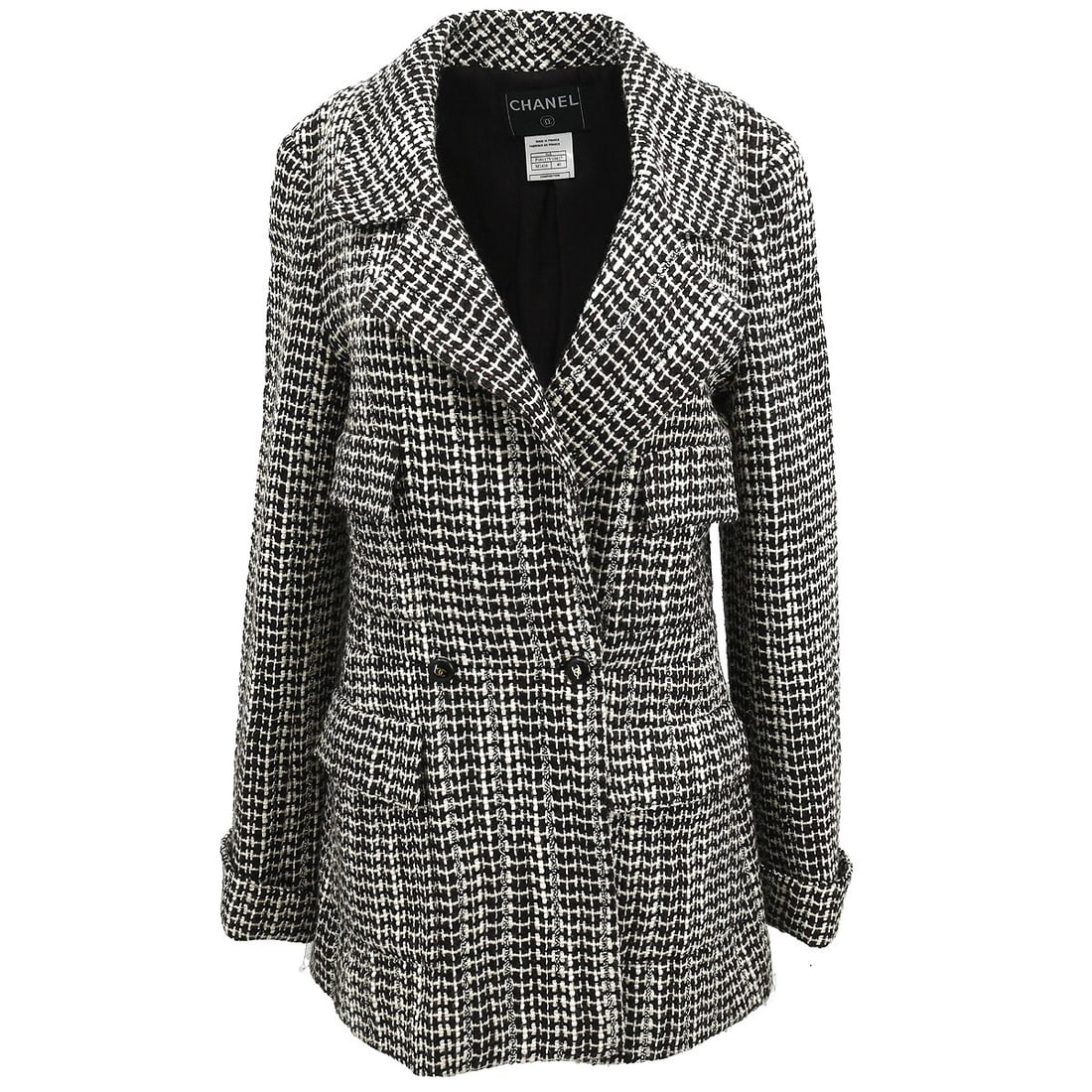 Vintage Chanel mid length brown button jacket size 40 (1 of 10)