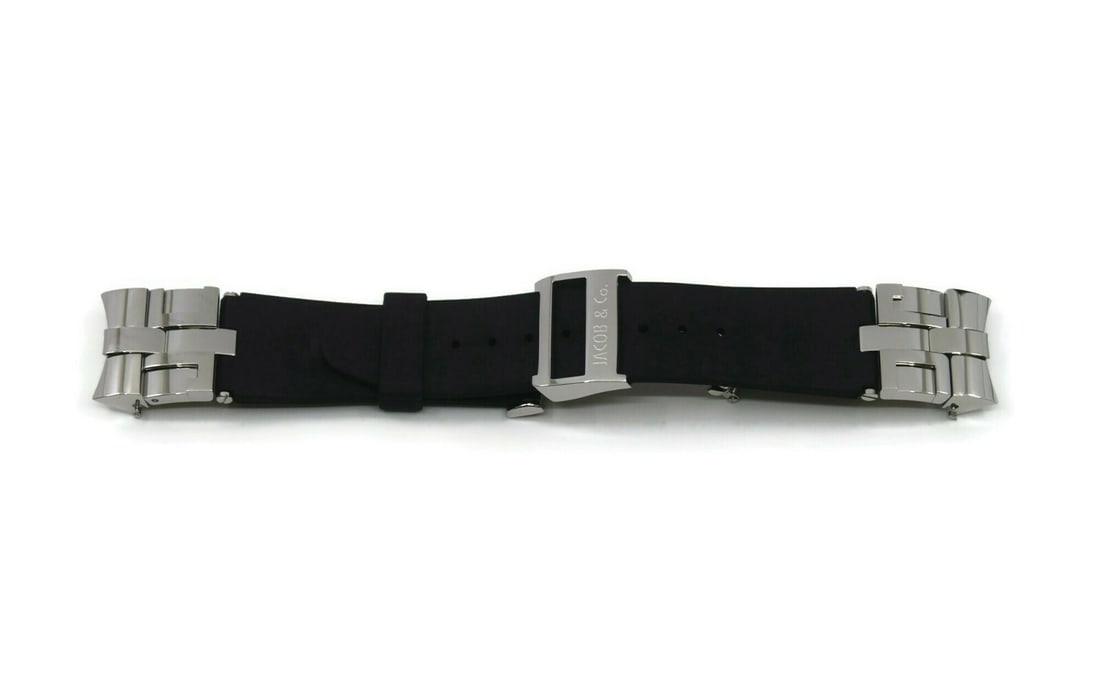 Jacob & Co Authentic Black Rubber Watch Strap 22mm (1 of 5)