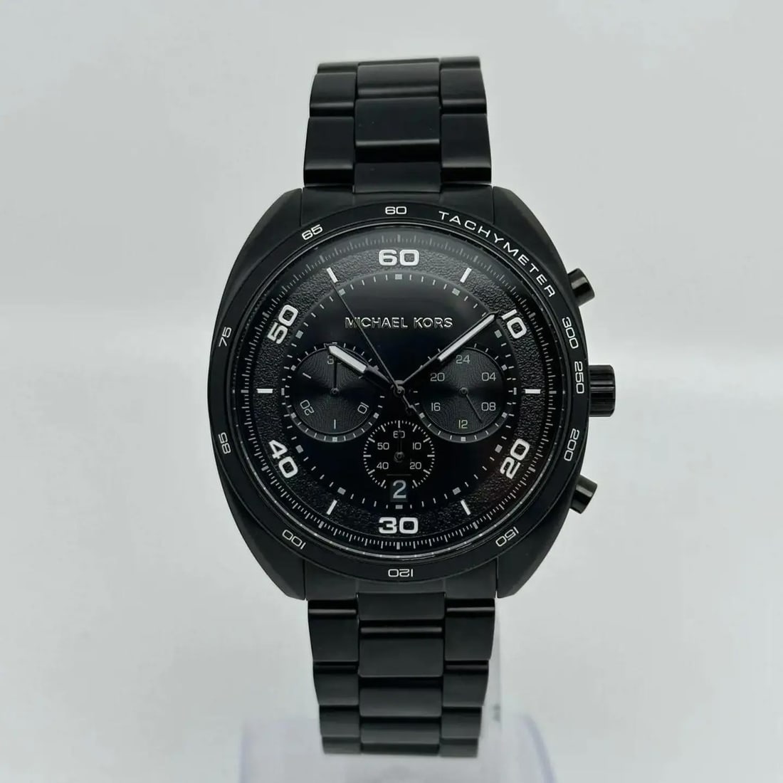 Michael Kors Dane MK8615 Black PVD Steel Chronograph Watch 44mm: Michael Kors Dane MK8615 Black PVD Steel Chronograph Watch 44mm Introducing the Michael Kors Dane 44mm Black PVD Steel Chronograph Quartz Men's Watch MK8615, a stylish timepiece designed for casual we