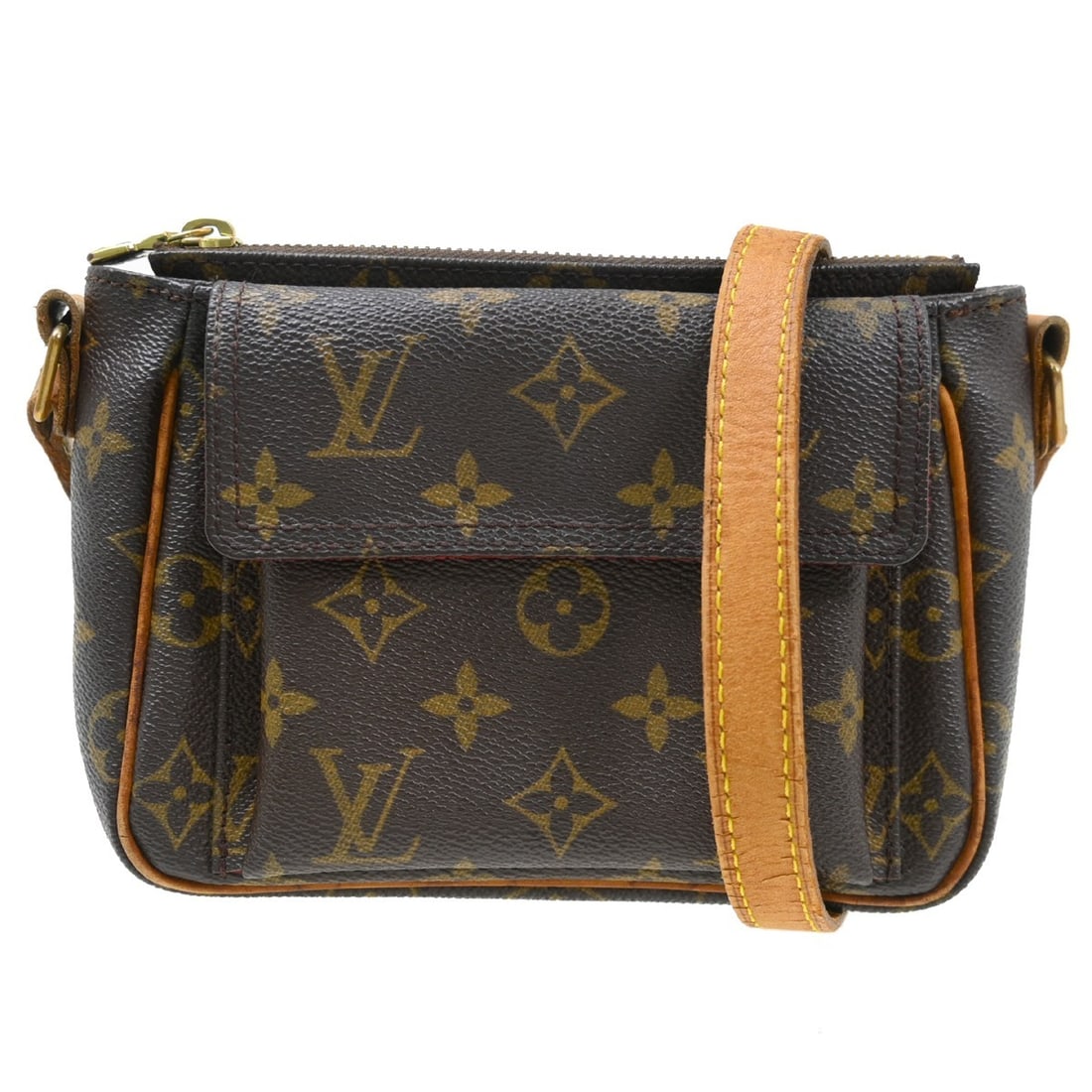 Louis Vuitton Viva Cite PM Monogram Canvas Crossbody Purse M51165: Louis Vuitton Viva Cite PM Monogram Canvas Crossbody Purse M51165 Louis Vuitton Viva Cite PM crossbody bag in Monogram canvas with leather trim and an adjustable crossbody strap. This vintage bag feat