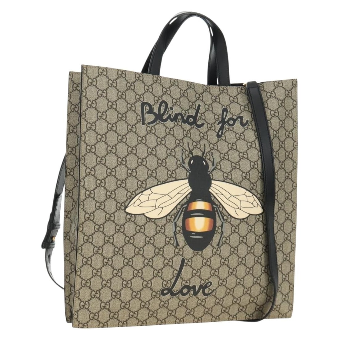 Gucci 450950 GG Supreme 2way Tote Beige Gold PVC Leather: Gucci 450950 GG Supreme 2way Tote Beige Gold PVC Leather Gucci GG Supreme tote bag in beige and gold, made from PVC leather and GG canvas. It is a 2-way style with a shoulder strap accessory and was m