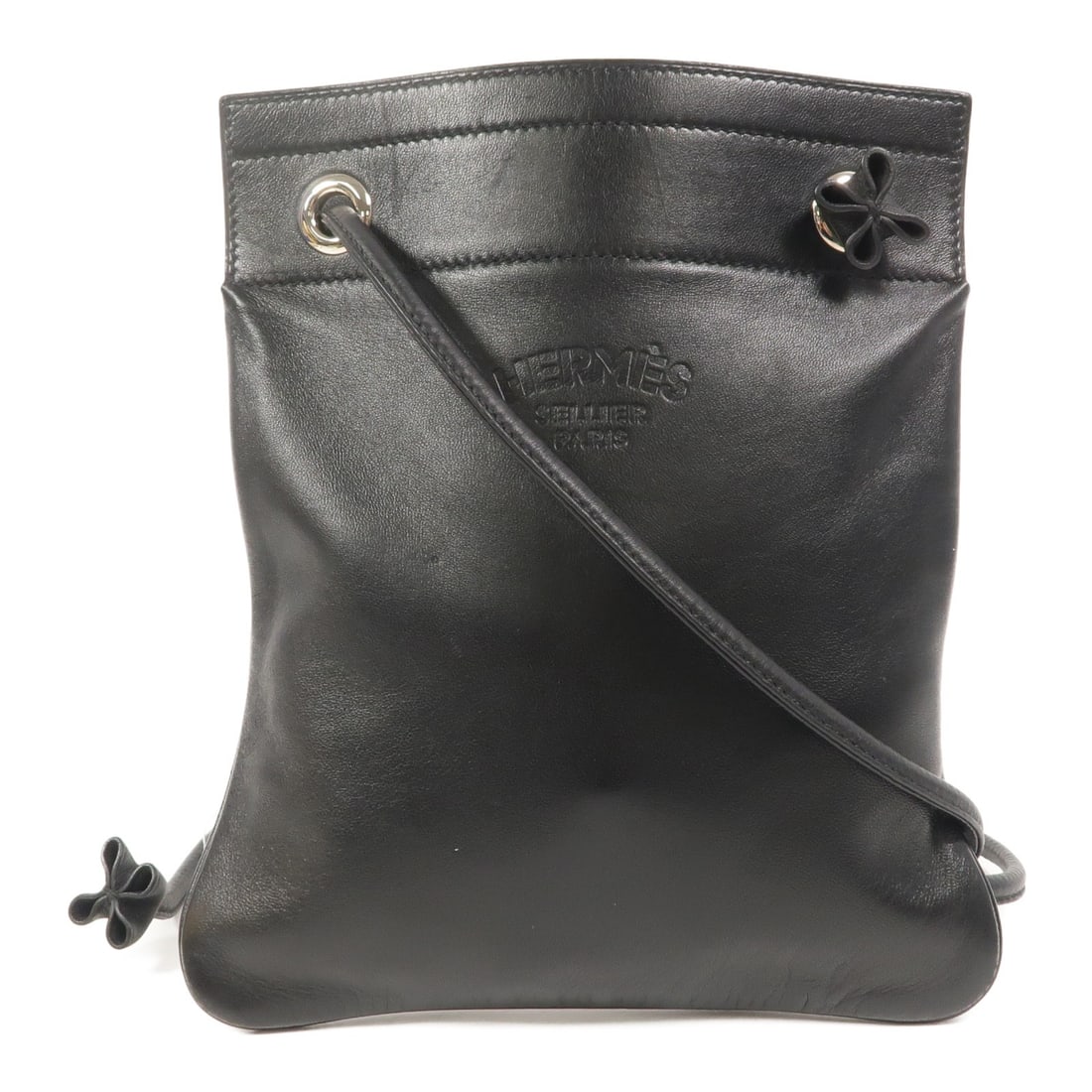 Hermes Aline Mini Shoulder Bag Noir Swift Leather PHW: Hermes Aline Mini Shoulder Bag Noir Swift Leather PHW Mini shoulder bag in Noir black, made from Veau Swift leather and calfskin (cowhide). The bag is D stamped and dated to 2019, with an AB very good