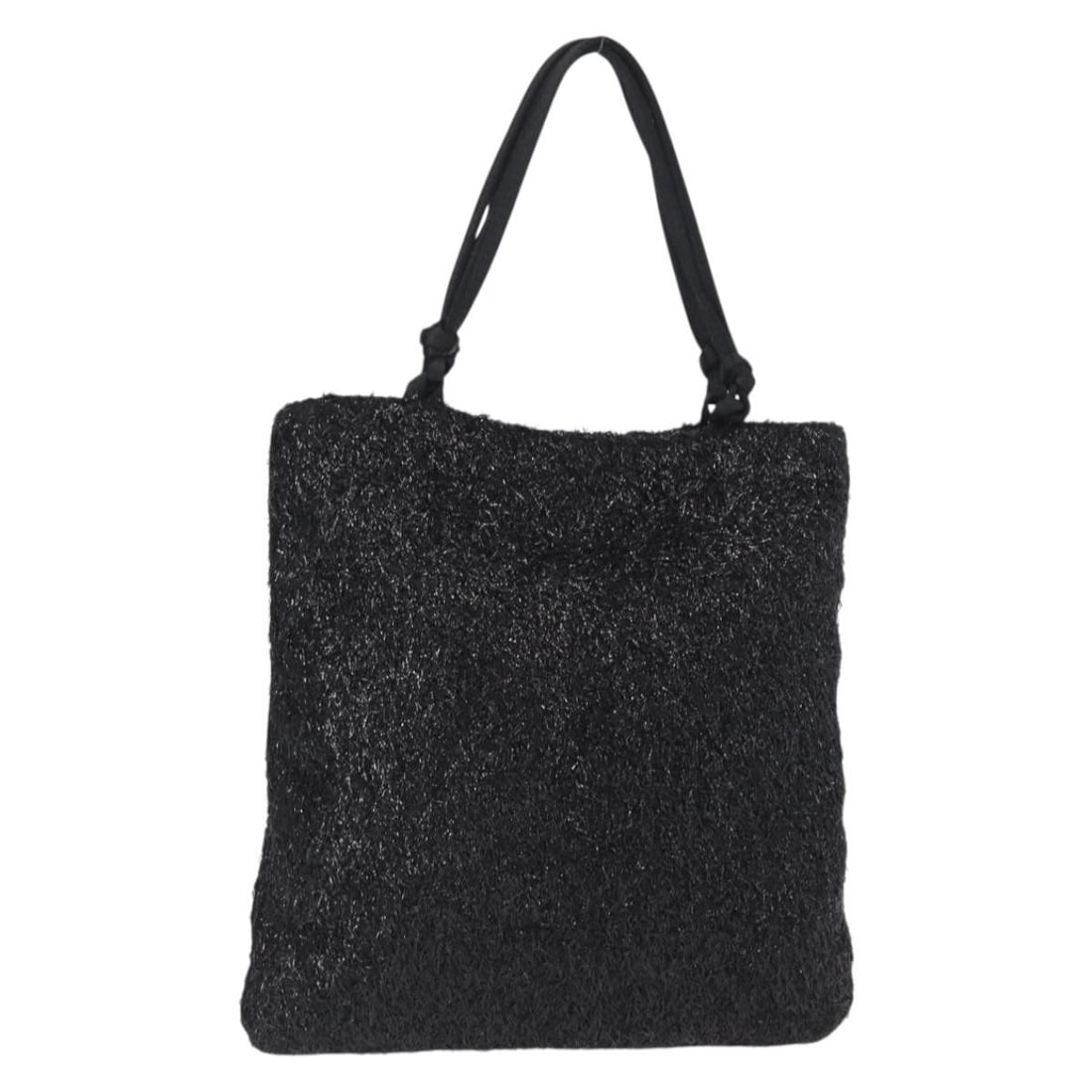 Prada Black Nylon Handbag with Guarantee Card Made in Italy: Prada Black Nylon Handbag with Guarantee Card Made in Italy Black Prada nylon handbag made in Italy. It comes with a guarantee card and has a compact square shape with a handle drop of approximately 1