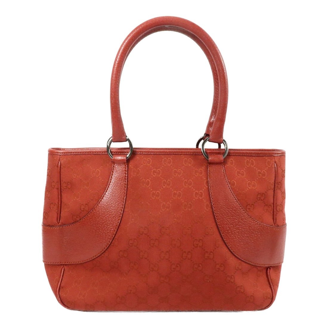Gucci 113011 GG Canvas Tote Red Silver Tone Hardware: Gucci 113011 GG Canvas Tote Red Silver Tone Hardware GUCCI GG SHW Tote Bag 113011 in red GG canvas. This tote features a red-on-red colorway, a handle drop of 46 cm, and an interior zip pocket. It is 