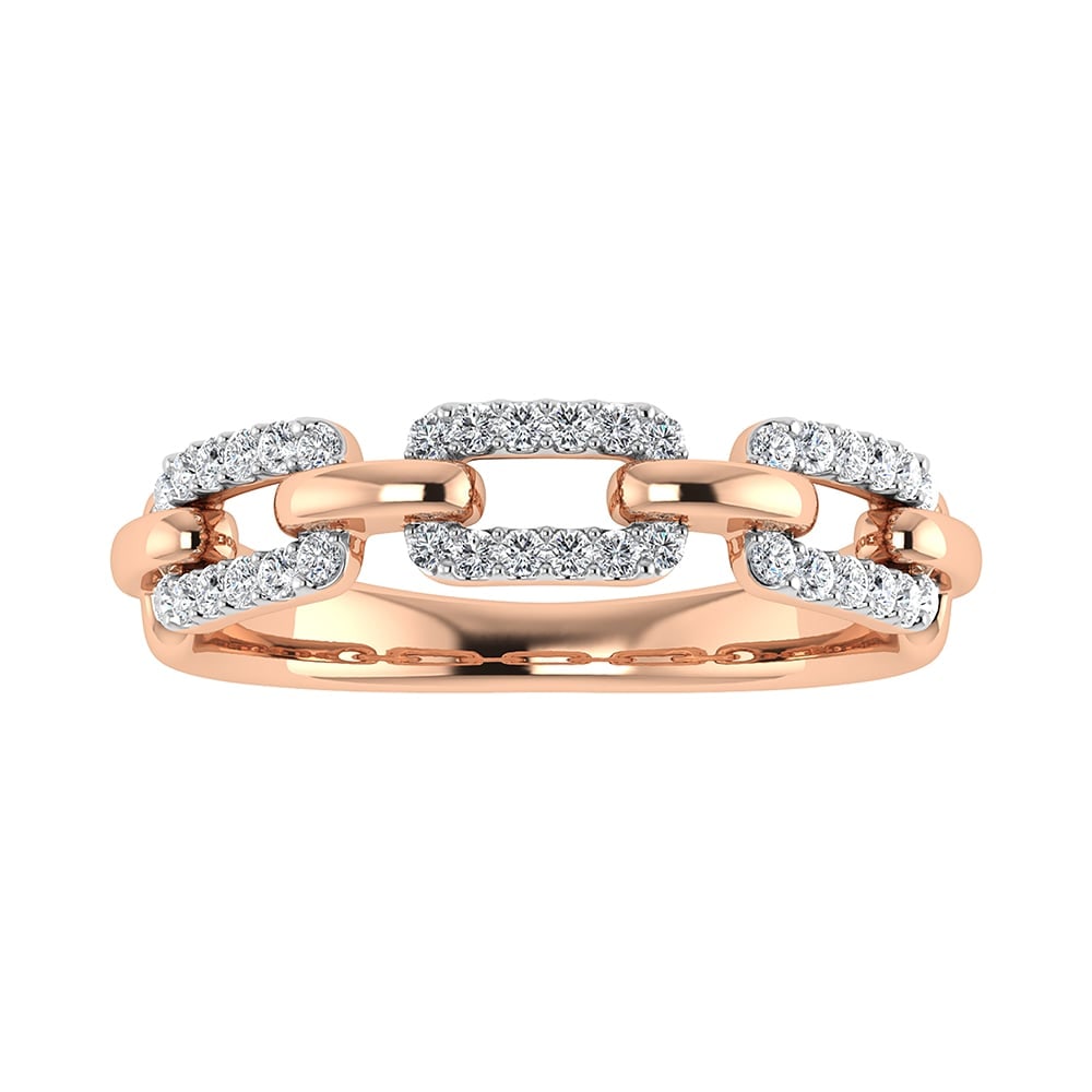 10K Rose Gold 1/4 Ct.Tw. Diamond Fashion Ring: 10K Rose Gold 1/4 Ct.Tw. Diamond Fashion Ring 10k Rose Gold Stone Color: G-h Stone Clarity: I2-i3 Each ring is presented in standard size 6.5. Complimentary resizing is available between sizes 510 (in