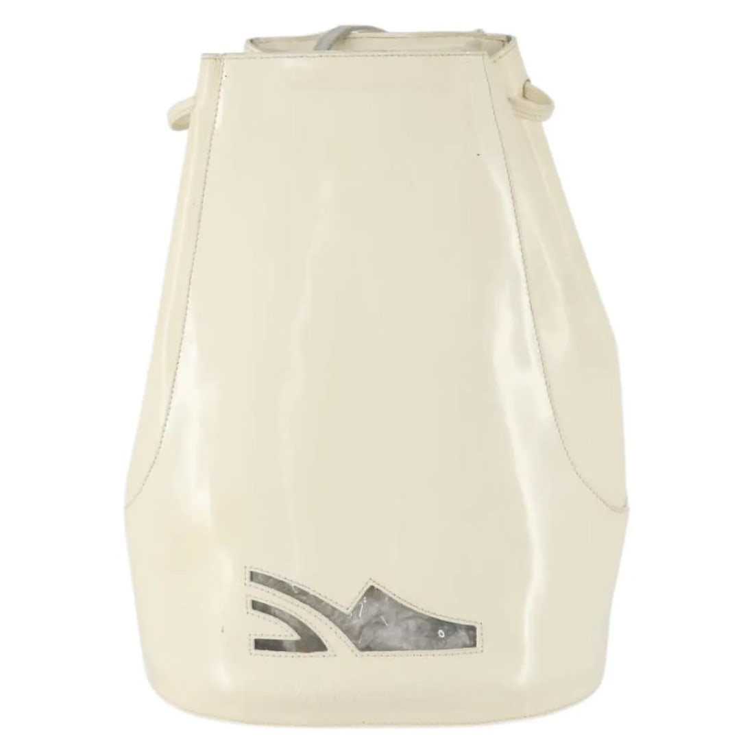 Salvatore Ferragamo Vintage white patent leather handbag: Salvatore Ferragamo Vintage white patent leather handbag Vintage Salvatore Ferragamo female bag in white patent leather, made in Italy. It measures 21 cm x 28 cm x 13 cm and is described as being in g