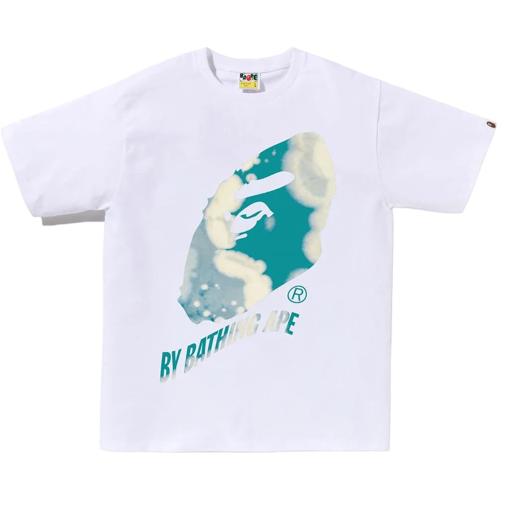 BAPE White Tie Dye Twist T Shirt Small: BAPE White Tie Dye Twist T Shirt Small This BAPE Tie Dye Twist Tee features a distinctive tie-dye design on a white base, offering a unique and stylish look. It is available in a small size. Specifica