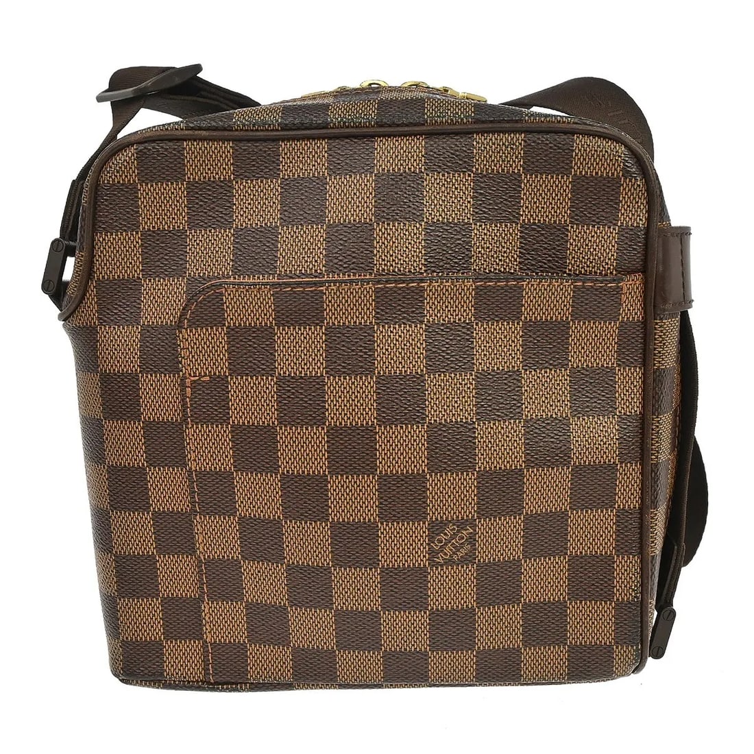 Louis Vuitton Olav Unisex Brown Canvas Bag: Louis Vuitton Olav Unisex Brown Canvas Bag Louis Vuitton Olav Damier Ebene unisex bag in brown canvas, made in France. It is described as being in very good condition, with light scratching and light 