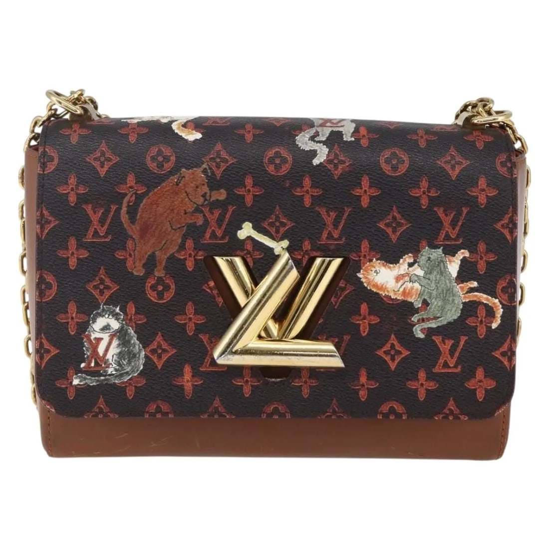 Limited Edition Louis Vuitton Twist Grace Coddington Catogram Canvas Shoulder Bag (1 of 18)