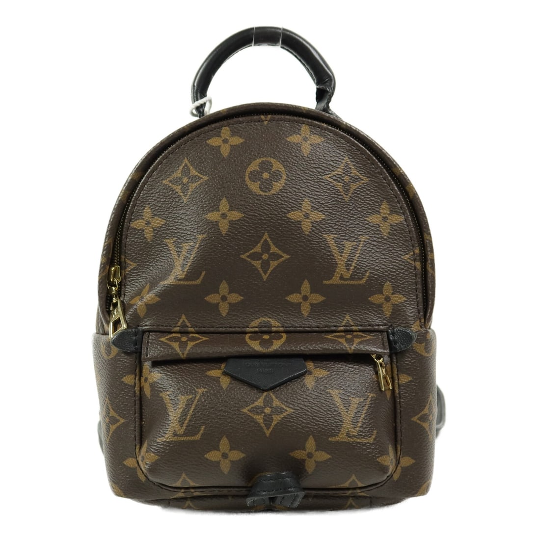 Louis Vuitton Palm Spring Mini Monogram Backpack M44873: Louis Vuitton Palm Spring Mini Monogram Backpack M44873 A Louis Vuitton Palm Springs Mini Backpack in Monogram and PVC coated canvas, presented in brown and black. This model is identified as M44873 a