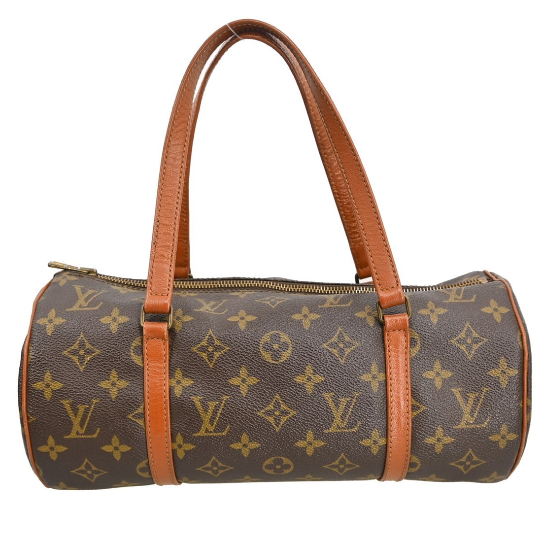 Louis Vuitton Papillon 30 Monogram Canvas Handbag M51365 France: Louis Vuitton Papillon 30 Monogram Canvas Handbag M51365 France Vintage Louis Vuitton Papillon 30 handbag in Monogram canvas with leather handle/strap material and a zip closure. It features double ha