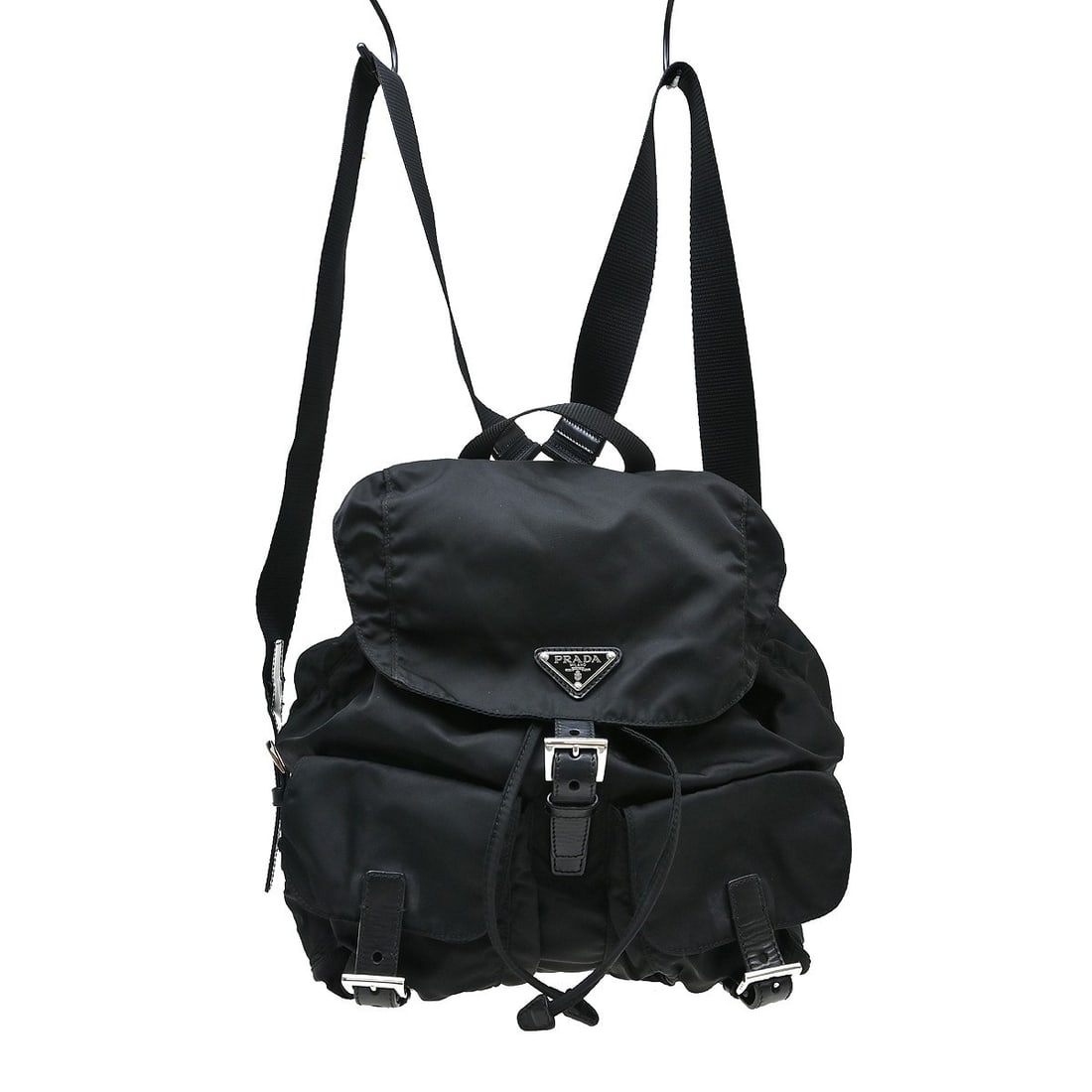 PRADA 31 G Medium Black Nylon Leather Backpack (1 of 11)