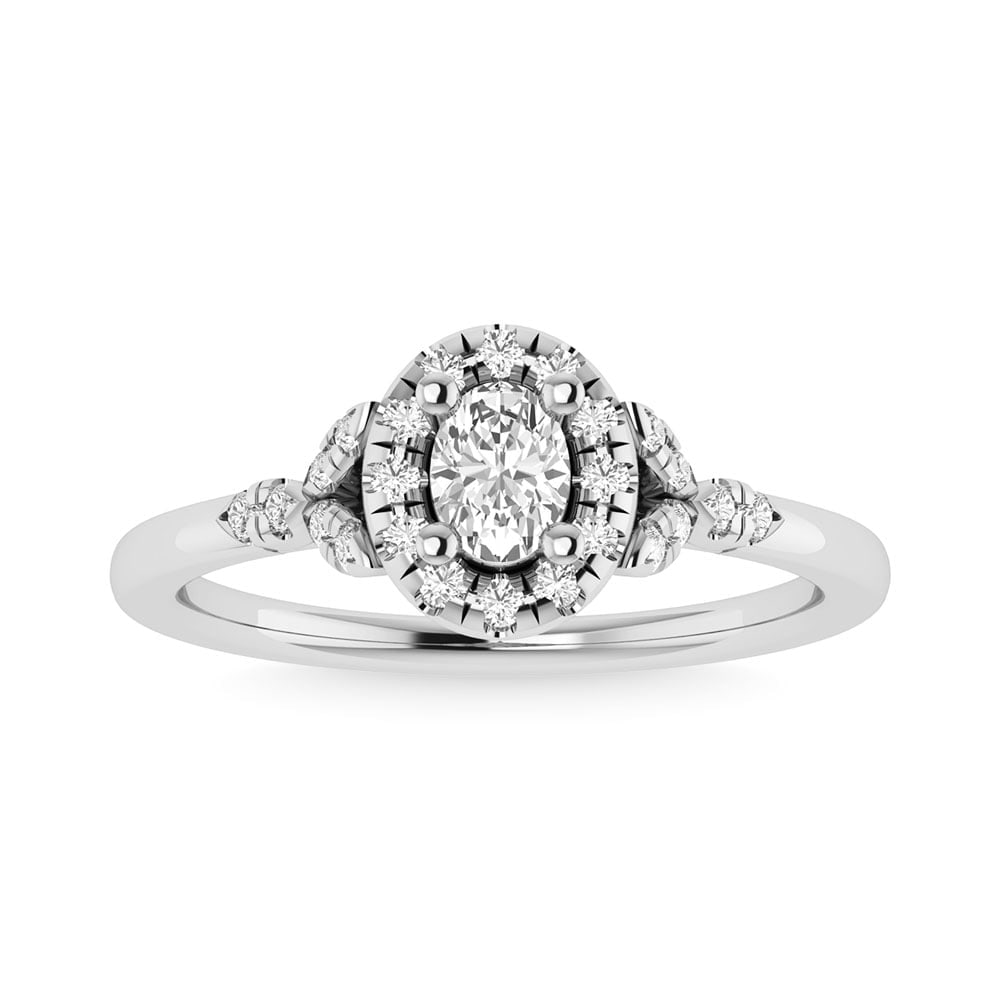 Diamond 1/2 Ct.Tw. Engagement Ring in 14K White Gold: Diamond 1/2 Ct.Tw. Engagement Ring in 14K White Gold 14k White Gold Stone Color: G-h Stone Clarity: I2 Each ring is presented in standard size 6.5. Complimentary resizing is available between sizes 51
