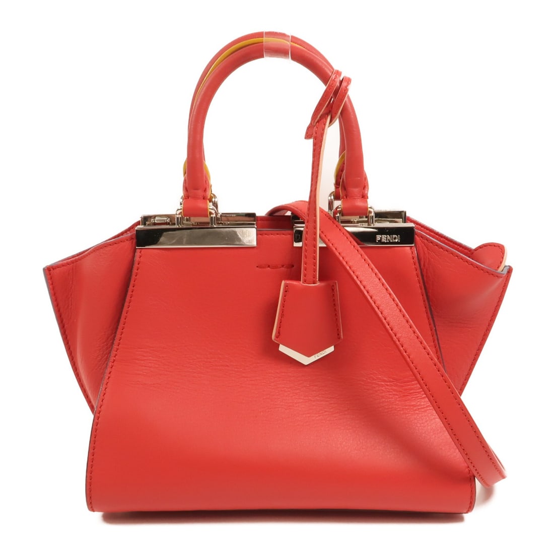Fendi 8BH333 Mini 3 Jours Red Calfskin 2 Way Bag (1 of 18)