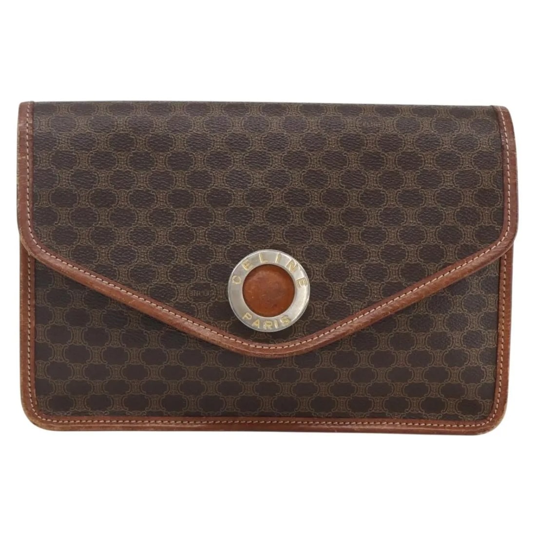 Celine Macadam Canvas and Leather Circle Logo Pouch (1 of 18)