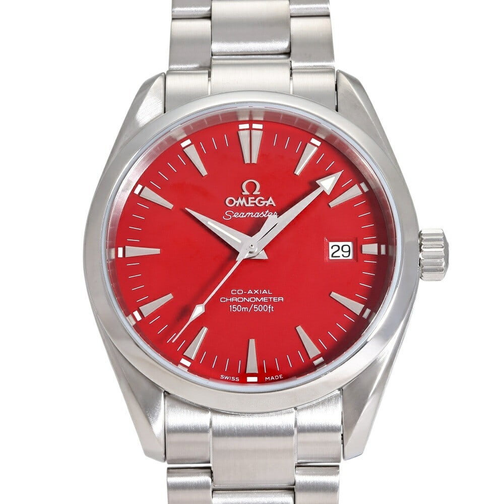 OMEGA 2503.60 Seamaster Marui Limited Edition men's wristwatch: OMEGA 2503.60 Seamaster Marui Limited Edition men's wristwatch OMEGA Seamaster Marui Limited Edition 2503.60 men's wristwatch in pre-owned condition. It features a red dial, stainless steel constructi