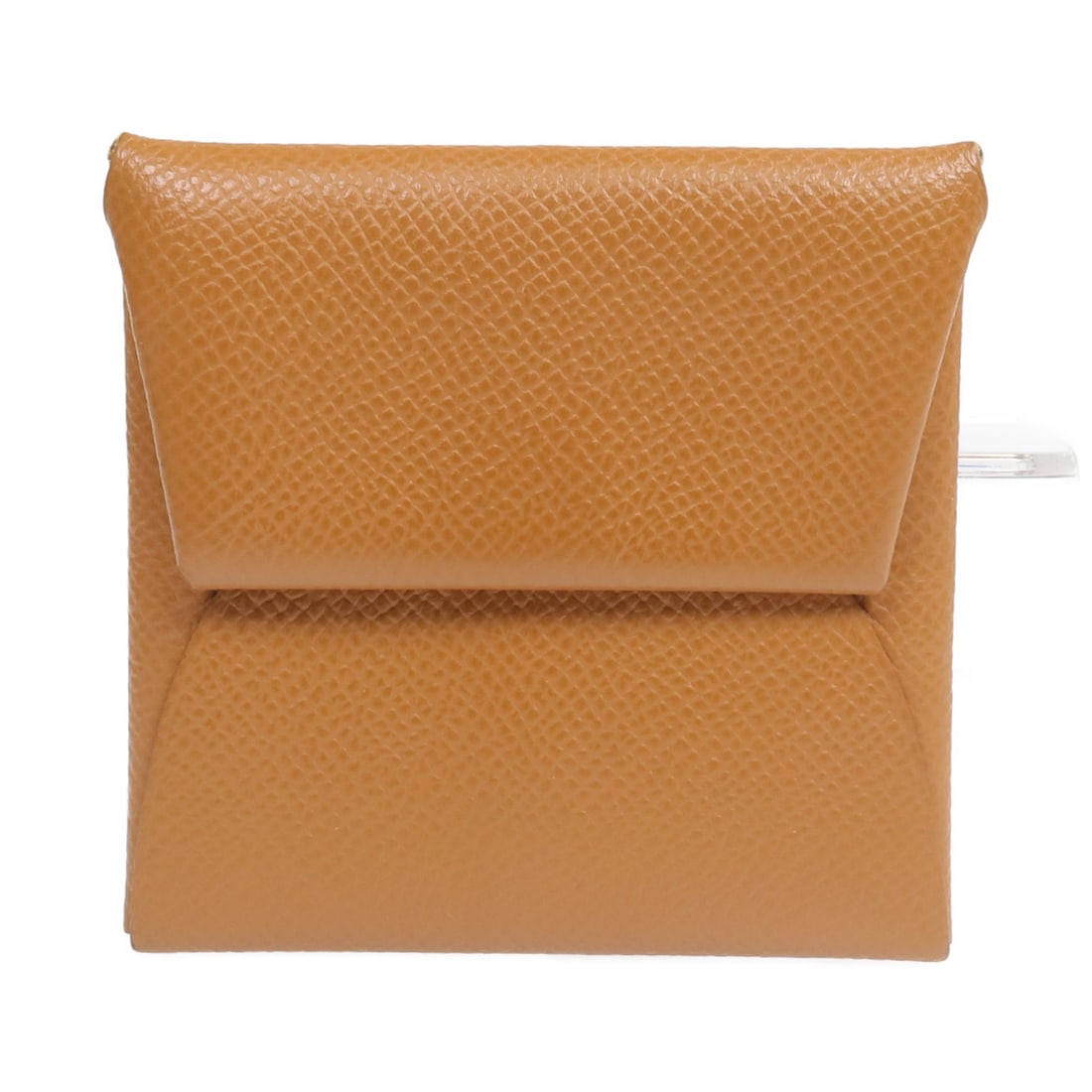 Hermes Bastia Epsom Calfskin Coin Purse Gold Brown PHW: Hermes Bastia Epsom Calfskin Coin Purse Gold Brown PHW Hermes Bastia coin purse in Veau Epsom leather and calfskin (cowhide), presented in a gold and brown color combination. It features a hook button