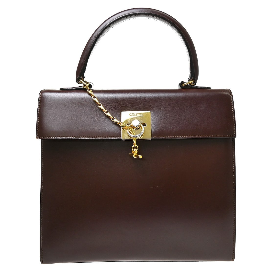 CELINE Ava Bordeaux Leather Hobo Shoulder Bag: CELINE Ava Bordeaux Leather Hobo Shoulder Bag Celine Bordeaux handbag in a medium hobo bag style, made in Italy from leather with a leather shoulder strap and logo accent. It features a buckle closure